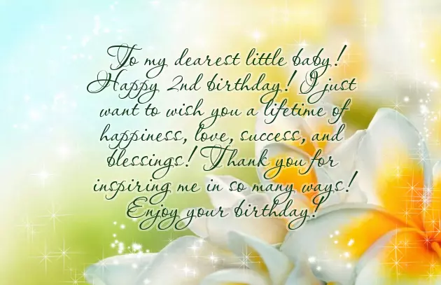 My Daughter Second Birthday Wishes