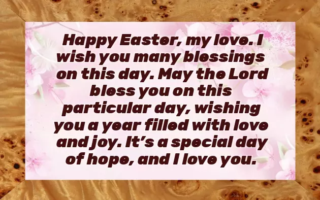 Easter Wishes To My Love