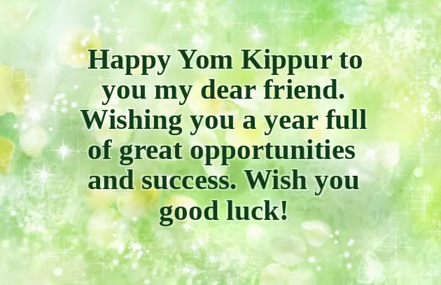 Yom Kippur Wishes