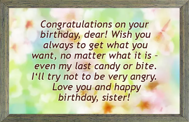 Funny Birthday Wishes To Sister Funny Birthday Wishes To Sister