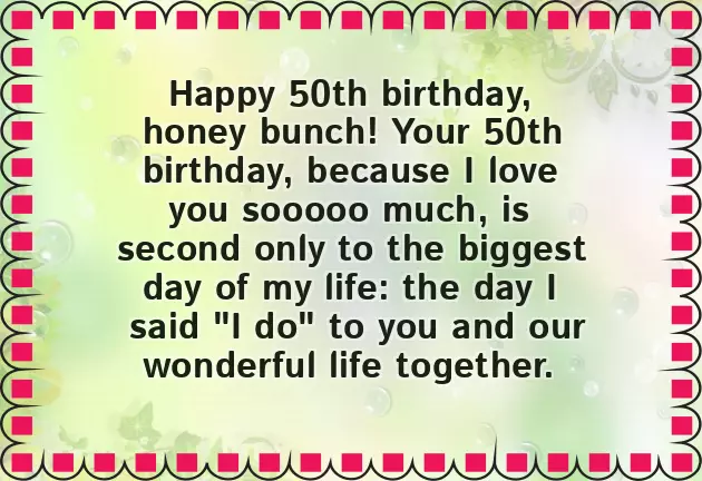 50Th Female Birthday Wishes