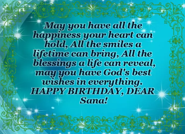 Happy Birthday Sana Wishes