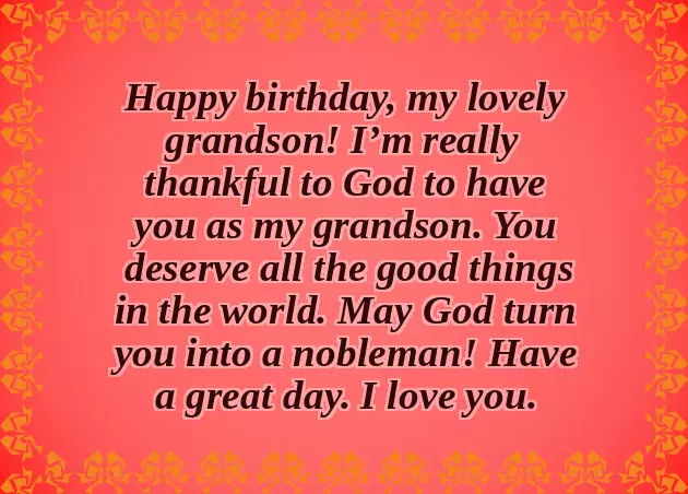 Happy Birthday Wishes For Grandson