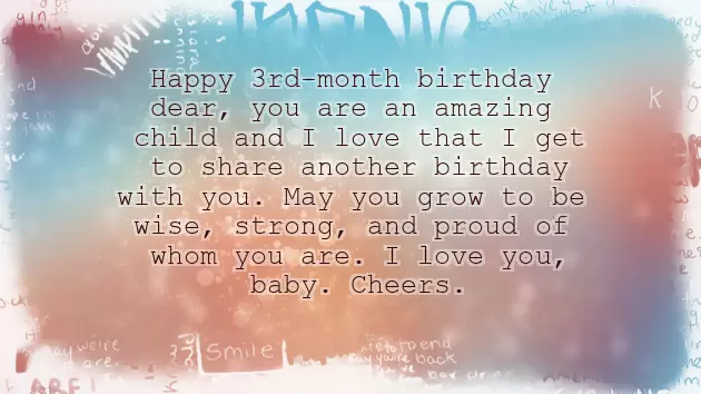 3 Months Old Baby Wishes