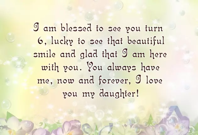 Happy 6Th Birthday To My Daughter