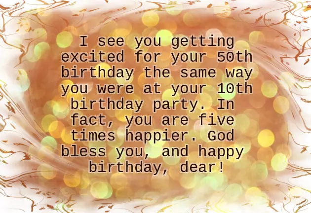 50Th Birthday Wishes For A Man