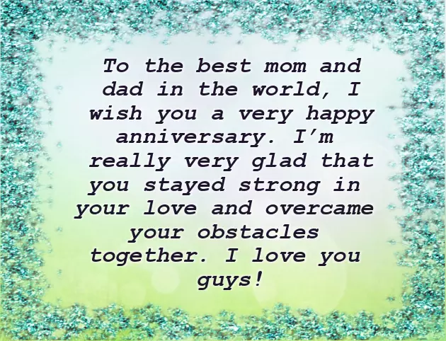 Wedding Anniversary Wishes For Parents In English
