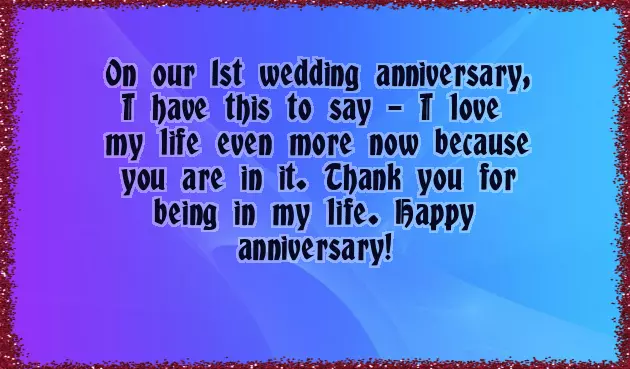 Happy 1St Wedding Anniversary Quotes