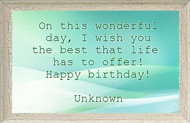 Wishes You A Very Happy Birthday