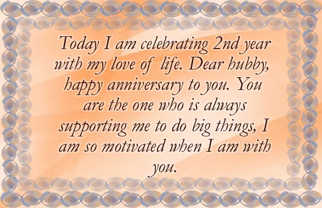 2Nd Love Anniversary Wishes