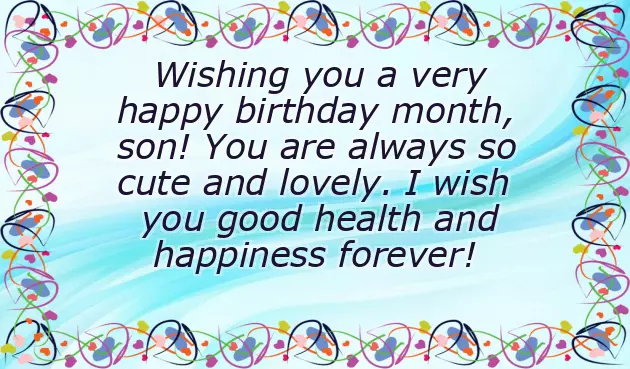 First Month Birthday Wishes For Baby Boy