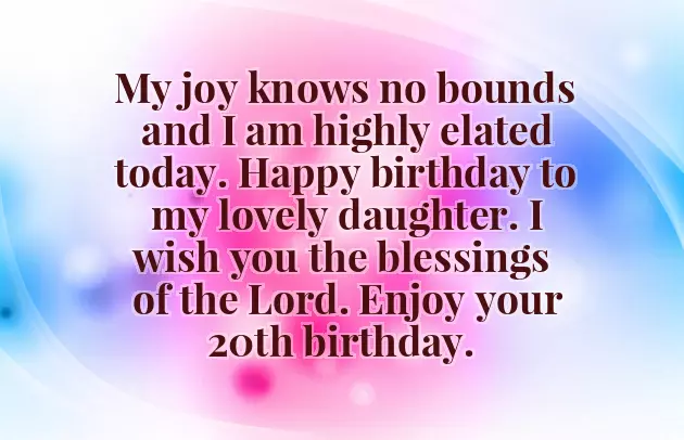 Birthday Wishes For 20 Years Old Girl