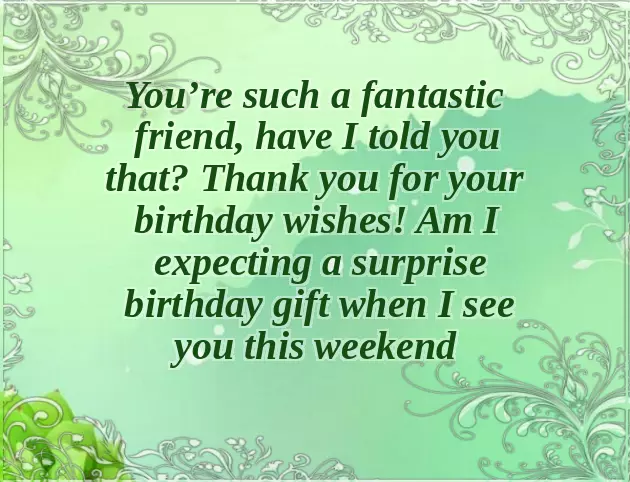 Gratitude For The Birthday Wishes