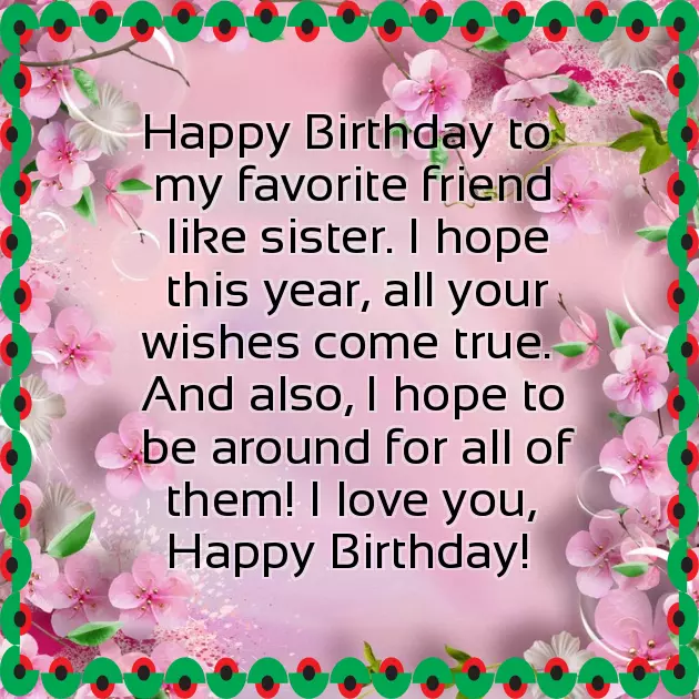 Birthday Wishes Sister Like Friend Birthday Wishes Sister Like Friend