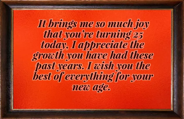 25Th Birthday Wishes