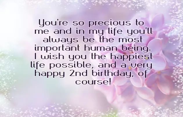 Second Birthday Wishes For Daughter