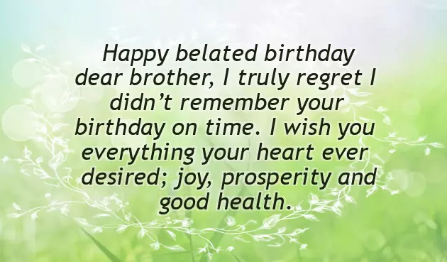 Belated Happy Birthday Brother
