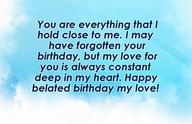 Belated Birthday Wishes