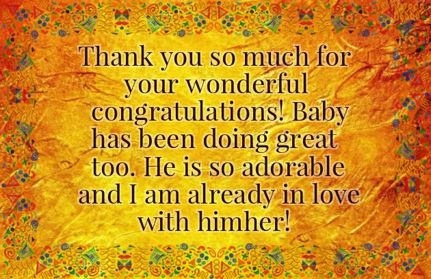 Congrats For The Baby Born