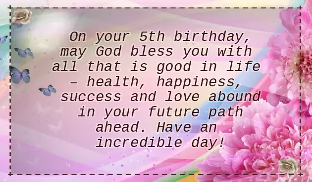 Granddaughter 5Th Birthday Wishes