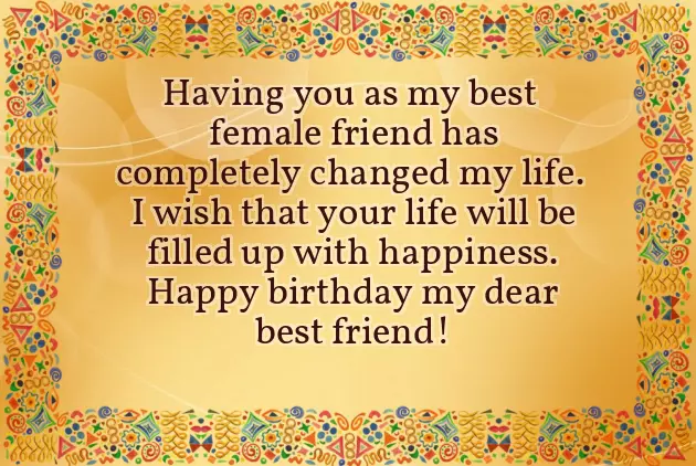 Birthday Wishes For Female Friend Quotes