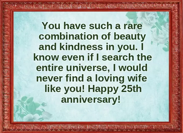 Message For 25Th Marriage Anniversary Message For 25Th Marriage Anniversary