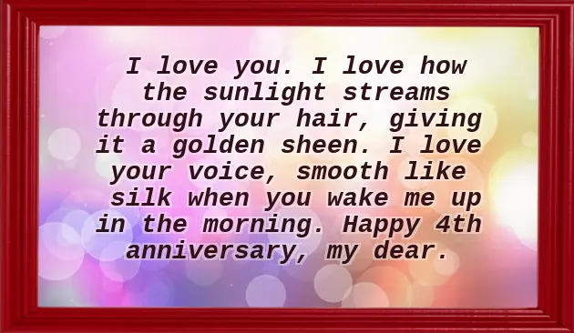 Happy 4Th Wedding Anniversary Wishes