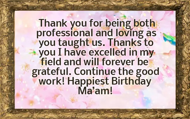 Happy Birthday Teacher