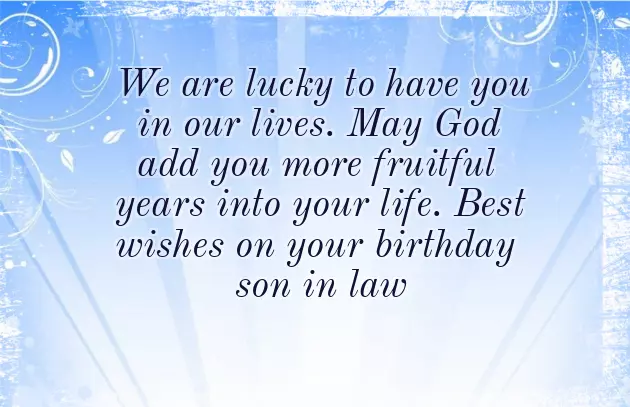 Happy Birthday Greetings To A Son In Law