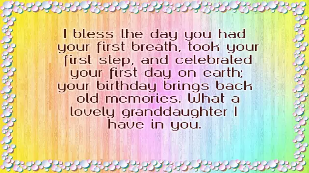 A Birthday Wish For A Granddaughter A Birthday Wish For A Granddaughter