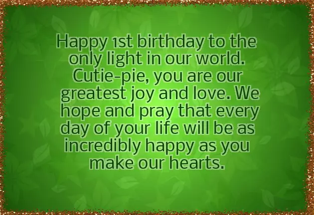 Birthday Wish For My One Year Old Son