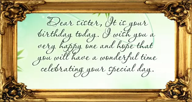 Birthday Best Wishes To Sister