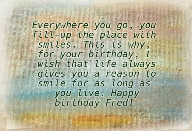 Happy Birthday Fred