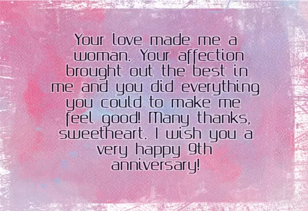 Happy 9Th Wedding Anniversary Wishes