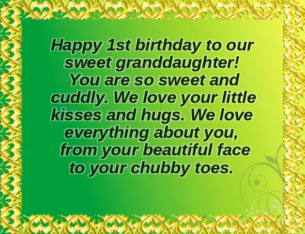 1 Year Baby Girl Birthday Wishes