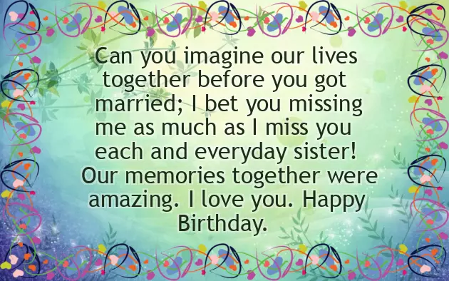 Sweet Sister Birthday Quotes