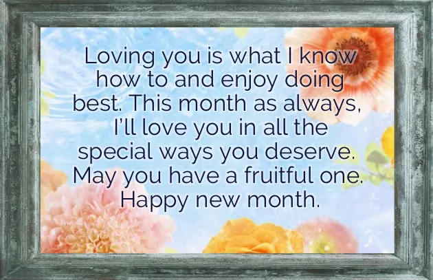 New Month Message To A Lover
