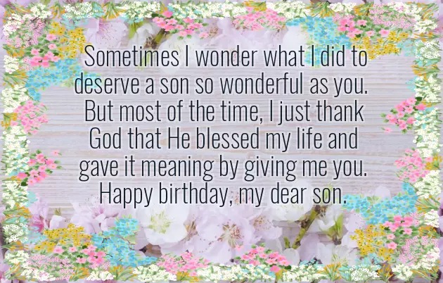 Congratulations On Birthday Of Son