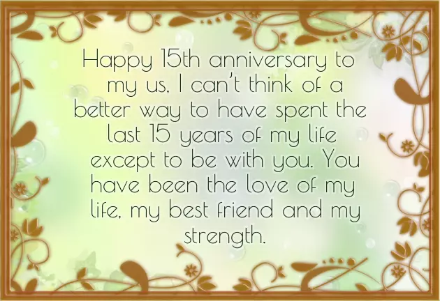 15 Anniversary Wishes For Husband