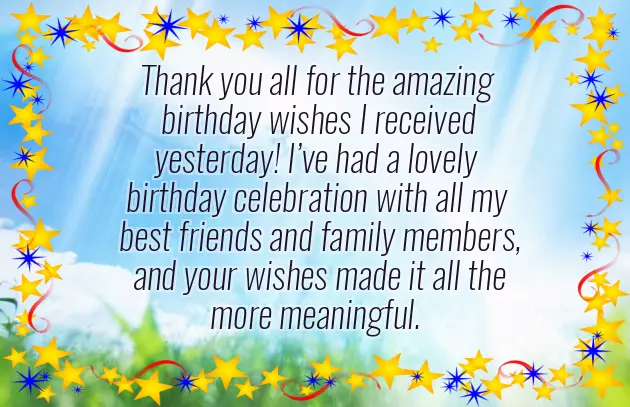 Thanks For Birthday Wishes Family Thanks For Birthday Wishes Family