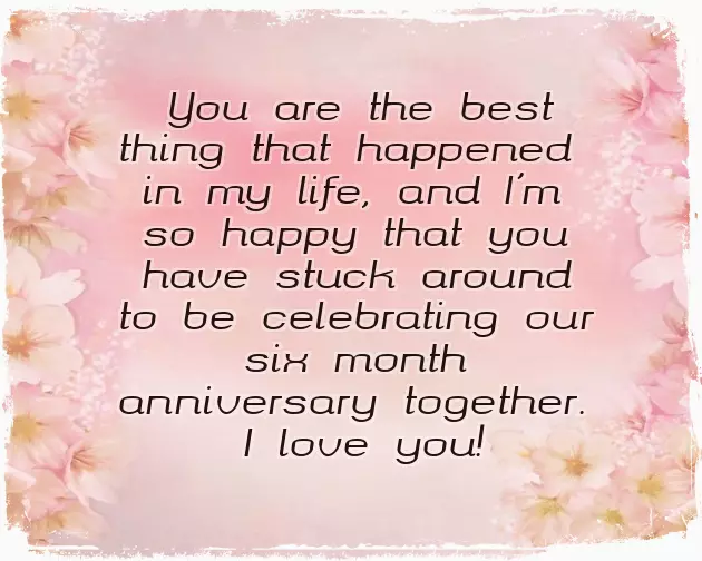 6 Month Anniversary Wishes For Sister
