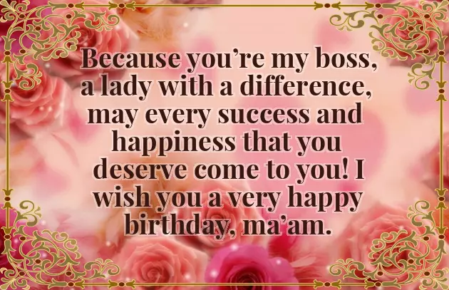 Birthday Wishes For Boss Lady