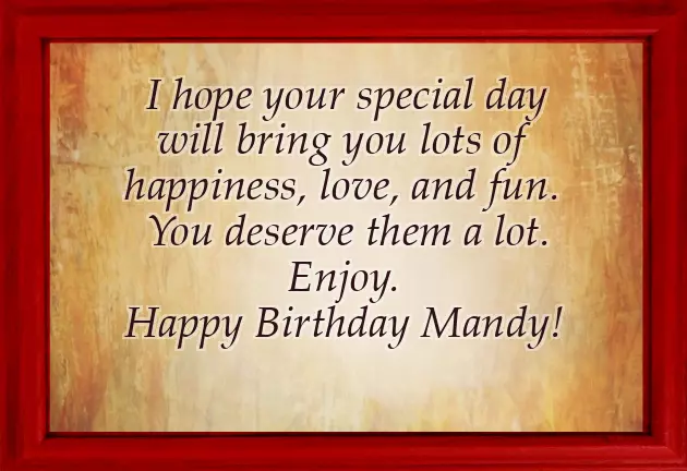 Happy Birthday Mandy