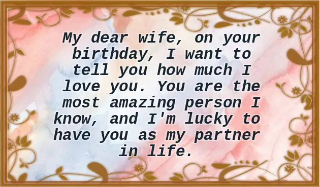 Birthday Wishes By Wife