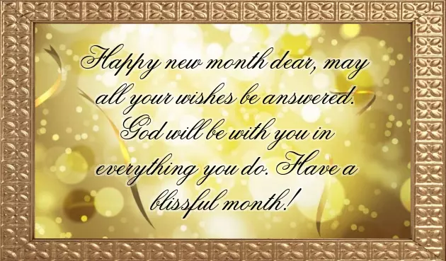 August New Month Message