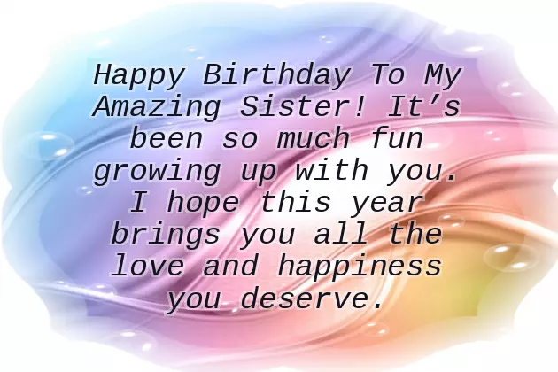 Best Wishes For Big Sister Birthday