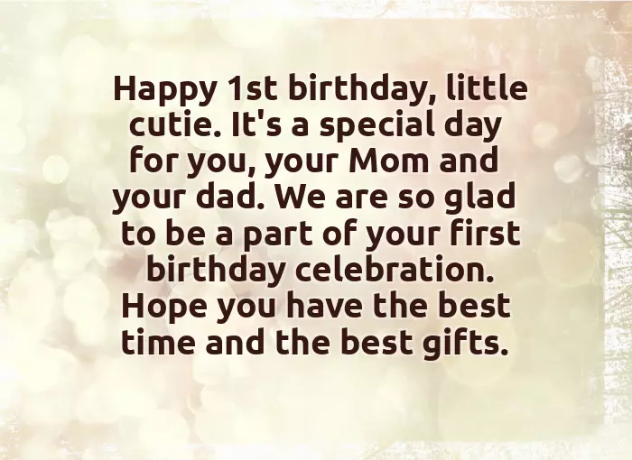 Birthday Wishes For 1 Year Child