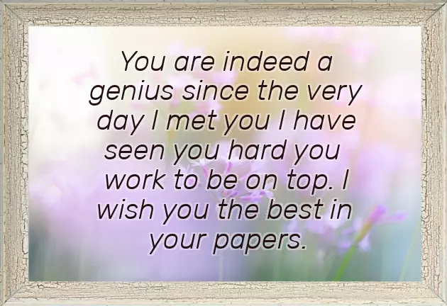 Best Wishes Exam For Girlfriend