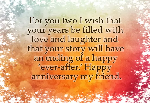 Happy Wedding Anniversary Wishes To Friend