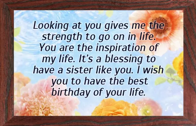 My Sweet Sister Birthday Wishes